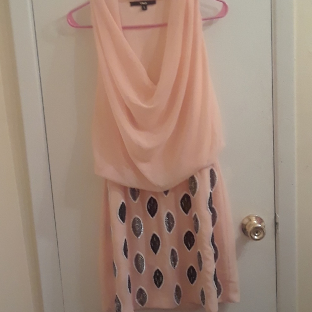 Light coral dressst the right amount of bling
